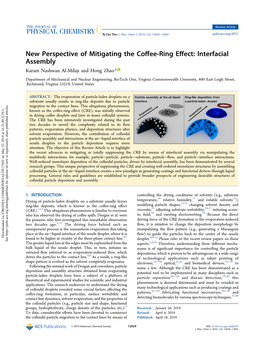 New Perspective of Mitigating the Coffee-Ring Effect: Interfacial