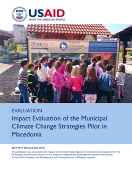 Impact Evaluation of the Municipal Climate Change Strategies Pilot in Macedonia