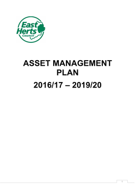 Asset Management Plan 2016/17 – 2019/20
