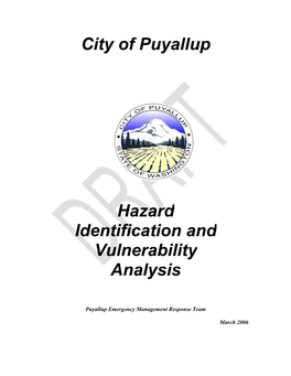 City of Puyallup Hazard Identification and Vulnerability Analysis
