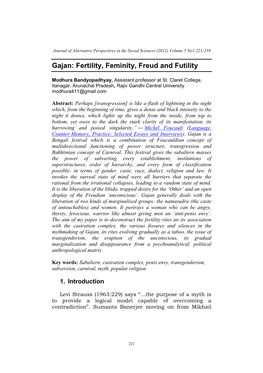 Gajan: Fertility, Feminity, Freud and Futility