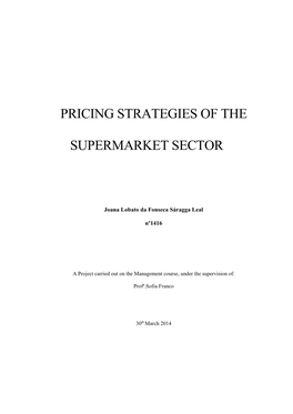 Pricing Strategies in the Supermarket Industry