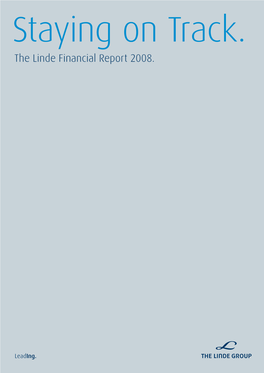 The Linde Financial Report 2008. Linde Financial Highlights