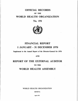 Official Records World Health Organization