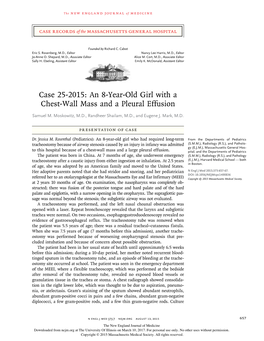 An 8-Year-Old Girl with a Chest-Wall Mass and a Pleural Effusion