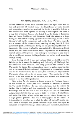 Obituary Notices. Sir Byrora Bramwell, MD, LL.D., DCL Bi'rom