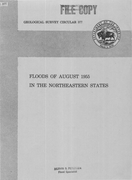 Floods of August 1955 in the Northeastern States