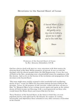 Devotions to the Sacred Heart of Jesus