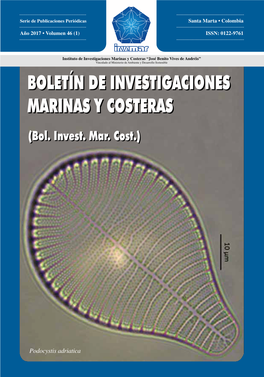 (Bol. Invest. Mar. Cost.) Viene De La Contraportada (ISSN 0122-9761) NOTAS • NOTES