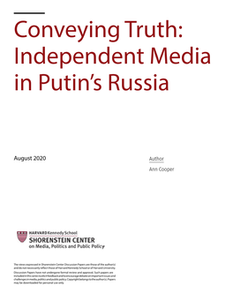 Independent Media in Putin's Russia