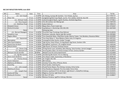 BEC DAY REFLECTION PAPER, June-2019 BEC Name Date Time Area