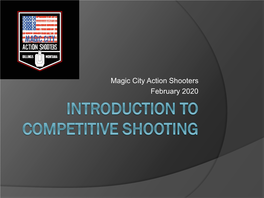 Introduction to Competitive Shooting