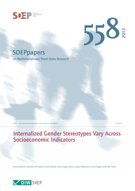 Internalized Gender Stereotypes Vary Across Socioeconomic Indicators