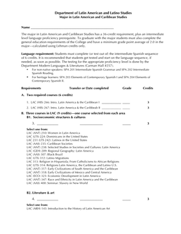 Department of Latin American and Latino Studies 3