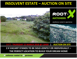 Insolvent Estate – Auction on Site