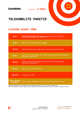 Telekanalite Paketid