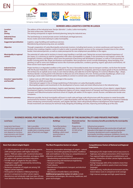 Border-Area Logistics Centre in Ludza Business Model