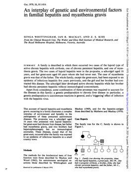 An Interplay Ofgenetic and Environmental Factors