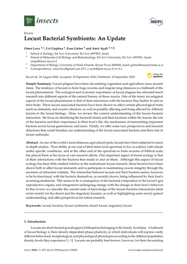 Locust Bacterial Symbionts: an Update