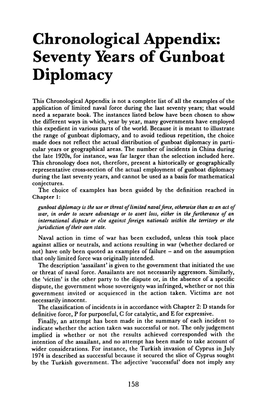 Chronological Appendix: Seventy Years of Gunboat Diplomacy