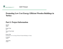 Promoting Low Cost Energy Efficient Wooden Buildings in Turkey