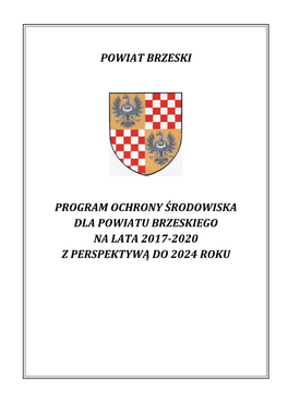 Powiat Brzeski Program Ochrony Środowiska Dla