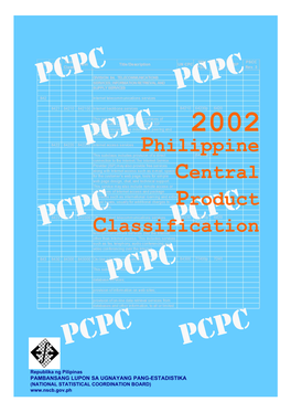 2002 Philippine Central Product Classification