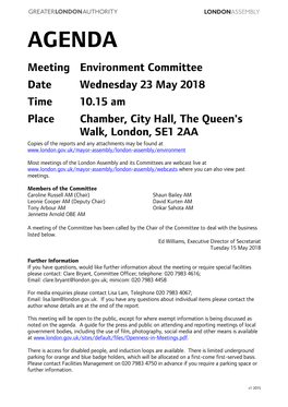 (Public Pack)Agenda Document for Environment Committee, 23/05/2018 10:15