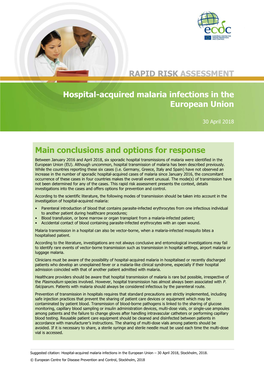 20-03-2018-RRA-Malaria-Italy, Spain, Germany, European Union Countries