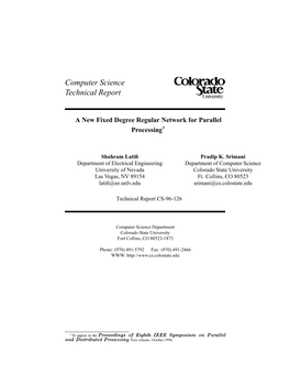 Computer Science Technical Report