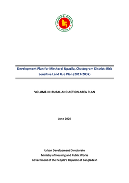 Development Plan for Mirsharai Upazila, Chattogram District: Risk Sensitive Land Use Plan (2017-2037)