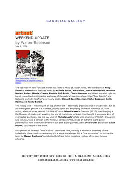 Weekend Update by Walter Robinson Artnet July 3, 2008