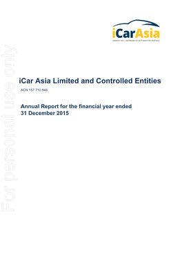 Iicar Asia Limited and Controlled Entities