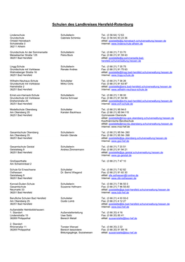 Schulen Des Landkreises Hersfeld-Rotenburg