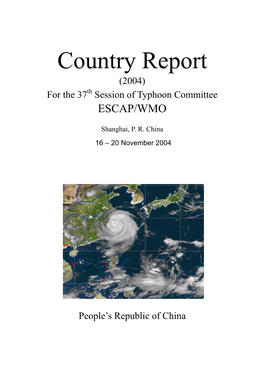 Country Report of People's Republic of China.Pdf