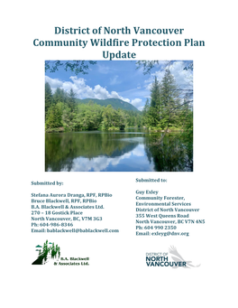 District of North Vancouver Community Wildfire Protection Plan Update