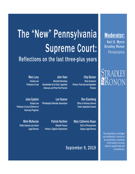 The “New” Pennsylvania Supreme Court