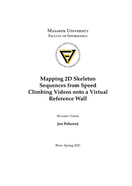 Mapping 2D Skeleton Sequences from Speed Climbing Videos Onto a Virtual Reference Wall