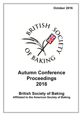 Autumn Conference Proceedings 2016