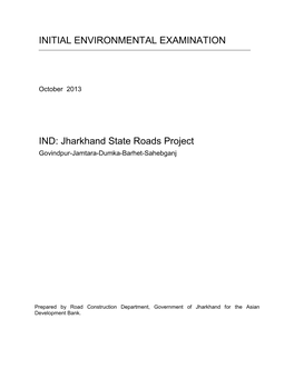40005-013: Jharkhand State Roads Project