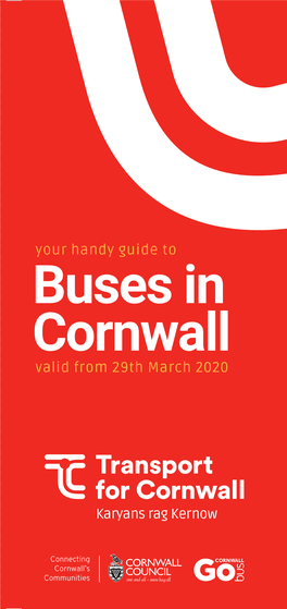 Buses in Cornwall Valid from 29Th March 2020