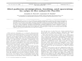 Diel Patterns of Migration, Feeding, and Spawning by Salps in the Subarctic Pacific