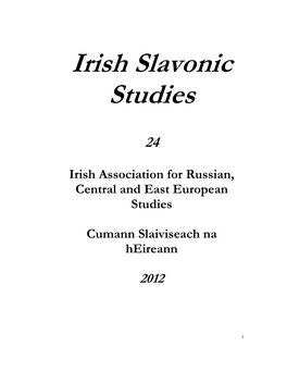 Irish Slavonic Studies