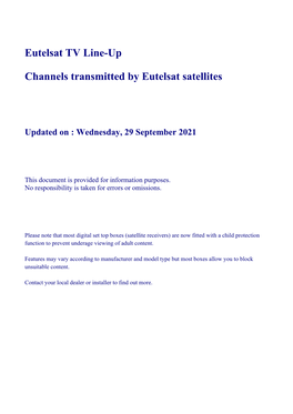 Channel Line-Up (Pdf)