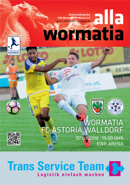 Wormatia Fc-Astoria Walldorf 07.09.2016