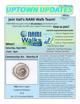 Join Vail's NAMI Walk Team!