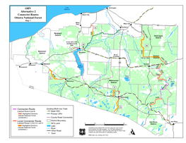 OHV Alternative 2 Connector Routes Ottawa National Forest