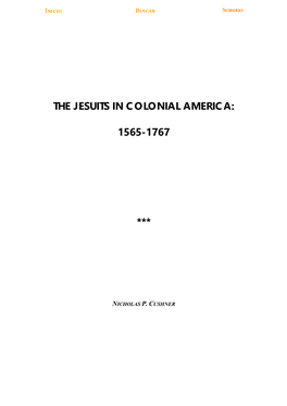 The Jesuits in Colonial America: 1565-1767