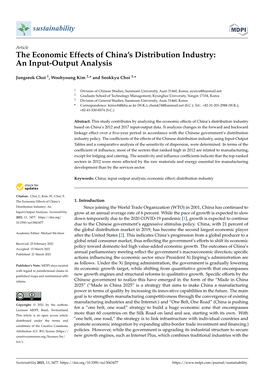 The Economic Effects of China's Distribution Industry: an Input