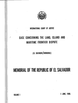 Memorial of the Republic of El Salvador